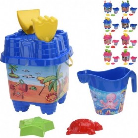 Comprar Cubo Juegos Playa Castillo 7 Piezas  Importacion 205056 al Mejor Precio