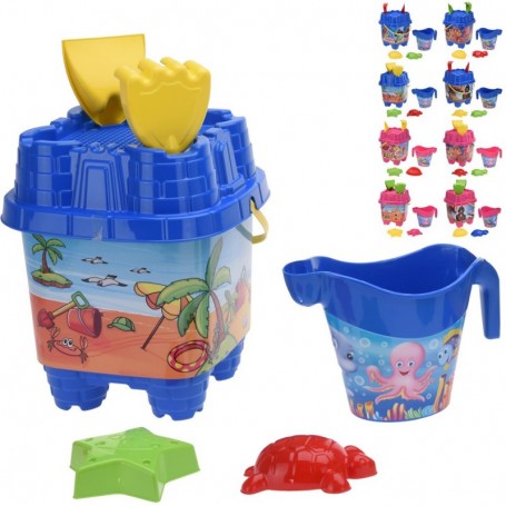 Comprar Cubo Juegos Playa Castillo 7 Piezas  Importacion 205056 al Mejor Precio