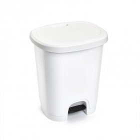 Comprar Cubo Pedal 27 Litros Blanco  Plasticforte 35167 al Mejor Precio