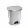 Comprar Cubo Pedal 27 Litros Plata  Plasticforte 35168 al Mejor Precio