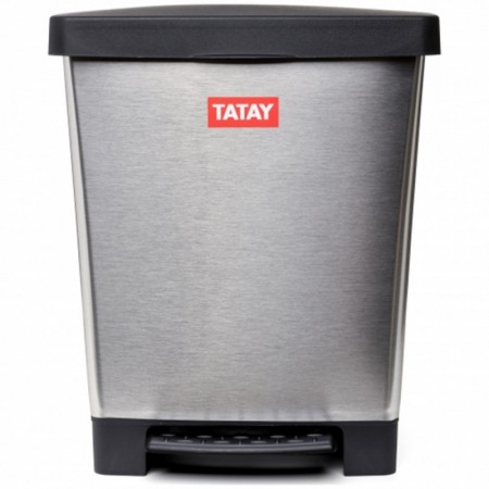 Comprar Cubo Pedal Cubik Steel Gris 23 L  Tatay 238000 al Mejor Precio