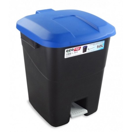 Comprar Cubo Pedal Eco Tapa Azul 50 Litros  Tayg 31124 al Mejor Precio