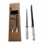 Comprar Cuchillo Jamon + Chaira Blanco 26 Cm Estuche Saez 19907 al Mejor Precio
