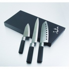 Comprar Cuchillos Inoxidables Mango Negro Sch02 Juego 3 Jata 183108 al Mejor Precio