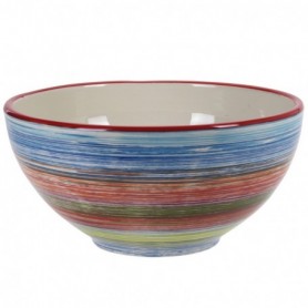 Comprar Ensaladera Loza Rayas 28X14 Cm  Importacion 257063 al Mejor Precio