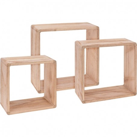 Comprar Estanterias Madera Cuadradas Lote 3 Storage 17020 al Mejor Precio