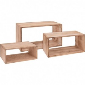 Comprar Estanterias Madera Rectangulares Lote 3 Storage 17021 al Mejor Precio