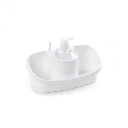 Comprar Estropajero Con Dosificador Blanco  Plasticforte 35114 al Mejor Precio