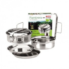 Comprar Fiambrera Con Platos Inoxidable 16 Cm  Ibili 12091 al Mejor Precio