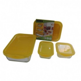 Comprar Fiambreras Vidrio+Tapa 36+37+189 Cl Amarillas Lote 3 Luminarc 1137 al Mejor Precio
