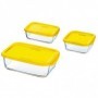 Comprar Fiambreras Vidrio+Tapa 36+37+189 Cl Amarillas Lote 3 Luminarc 1137 al Mejor Precio