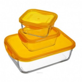 Comprar Fiambreras Vidrio+Tapa 36+37+189 Cl Naranjas Lote 3 Luminarc 1138 al Mejor Precio