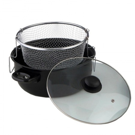 Comprar Freidora Asas Cestillo Tapa Vidrio Gante 26Cm  Quid 1534 al Mejor Precio