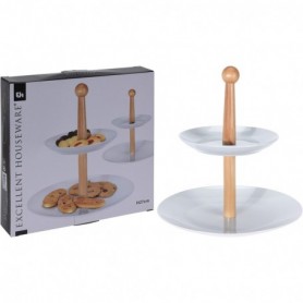 Comprar Frutero Madera Porcelana 2 Pisos  Excellent 257034 al Mejor Precio