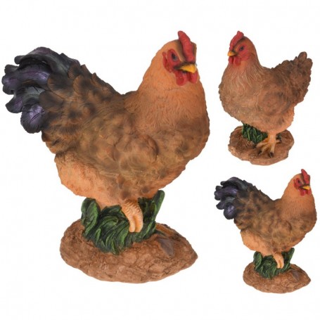 Comprar Gallina Resina 21X27 Cm Surtida  Importacion 143708 al Mejor Precio