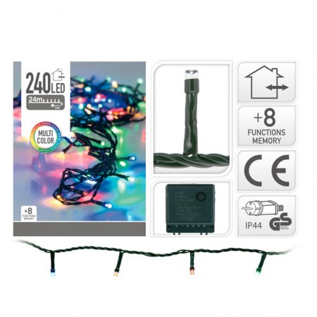 Comprar Guirnalda 240 Led 24 Mt 8 Funciones Multicolor  Importacion 324084 al Mejor Precio