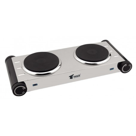 Comprar Hornillo Electrico 2 Quemadores Inox  2000W  Thulos 277045 al Mejor Precio