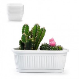 Comprar Jardinera 25X12,5X9,5 Cm Blanca Sin Plato  Plasticforte 35026 al Mejor Precio