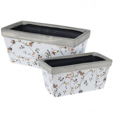 Comprar Jardinera Loza Decorada 260X125X120 Mm  Importacion 143947 al Mejor Precio