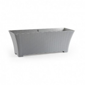 Comprar Jardinera Rattan 60 Cm Plata  Plasticforte 35030 al Mejor Precio