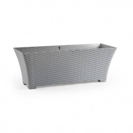 Comprar Jardinera Rattan 60 Cm Plata  Plasticforte 35030 al Mejor Precio
