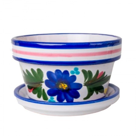 Comprar Maceta Baja Barro Flor 14X24 Cm  Jardin 143926 al Mejor Precio
