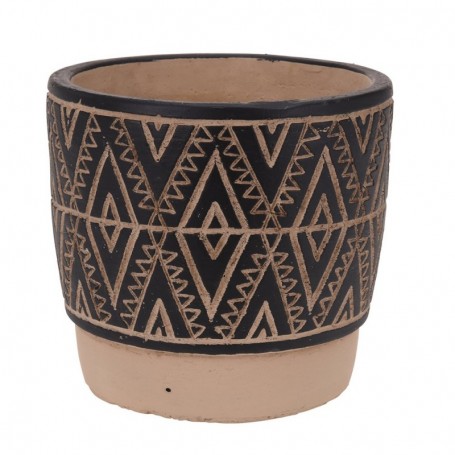 Comprar Maceta Ceramica Etnica 14X13 Cm  Importacion 144014 al Mejor Precio