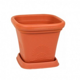 Comprar Maceta Cuadrada 35X35X31 Cm Con Plato  Wurko 143820 al Mejor Precio