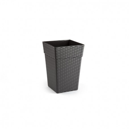 Comprar Maceta Rattan Alta 20 Cm Wengue  Plasticforte 35191 al Mejor Precio