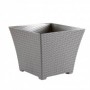 Comprar Maceta Rattan Cuadrada 15 Cm Plata  Plasticforte 35043 al Mejor Precio