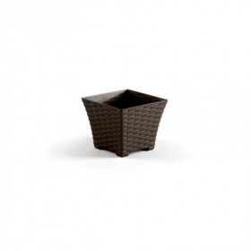 Comprar Maceta Rattan Cuadrada 15 Cm Wengue  Plasticforte 35041 al Mejor Precio