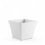 Comprar Maceta Rattan Cuadrada 25 Cm Blanco  Plasticforte 35037 al Mejor Precio