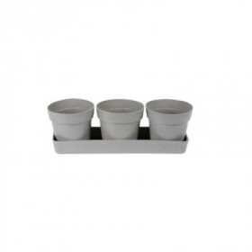 Comprar Macetas + Bandeja Bambu Surtida Lote 3 Progarden 144020 al Mejor Precio