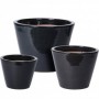 Comprar Macetas Negras Ceramica 15+20+23 Cm Lote 3 Importacion 144040 al Mejor Precio