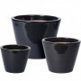 Comprar Macetas Negras Ceramica 15+20+23 Cm Lote 3 Importacion 144040 al Mejor Precio