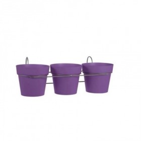 Comprar Macetas Toscane 13 Cm + Soporte Moradas Lote 3 Eda 214030 al Mejor Precio