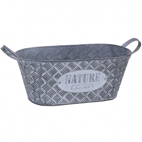 Comprar Macetero Zinc Oval 33X17X13 Cm  Importacion 144022 al Mejor Precio