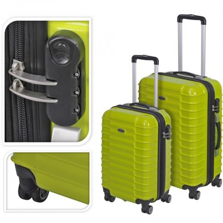 Comprar Maletas Ruedas Policarbonato Verde 50/60 Cm Lote 2 Proworld 201122 al Mejor Precio