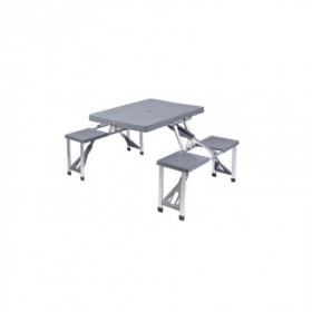 Comprar Mesa + 4 Taburetes Plegables Gris  Redcliffs 206618 al Mejor Precio
