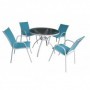 Comprar Mesa 100 Cm + 4 Sillon Africa Azul Conjunto Dl 206742 al Mejor Precio