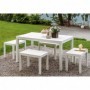 Comprar Mesa 138X78 Cm + 4 Taburetes Samoa Blanca Conjunto Progarden 206519 al Mejor Precio