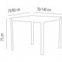Comprar Mesa Aluminio Alegria Blanca 70X70 Cm  Resol 148047 al Mejor Precio
