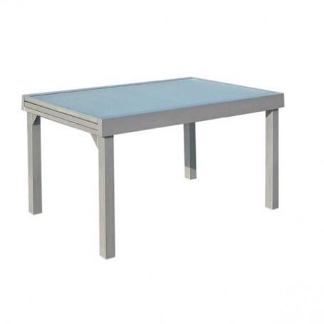 Comprar Mesa Aluminio Gris Vidrio 150X90 Cm Benidorm  Garden 208099 al Mejor Precio