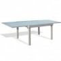 Comprar Mesa Aluminio Gris Vidrio 150X90 Cm Benidorm  Garden 208099 al Mejor Precio