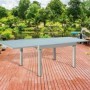 Comprar Mesa Aluminio Gris Vidrio 150X90 Cm Benidorm  Garden 208099 al Mejor Precio