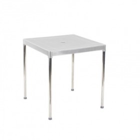 Comprar Mesa Apilable 70X70 Cm Aluminio Blanca 4026/1  Garden Life 206285 al Mejor Precio
