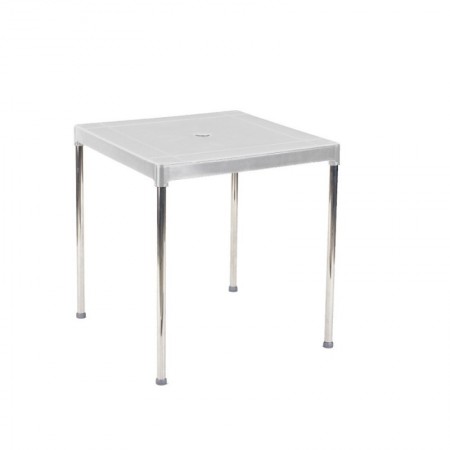 Comprar Mesa Apilable 70X70 Cm Aluminio Blanca 4026/1  Garden Life 206285 al Mejor Precio