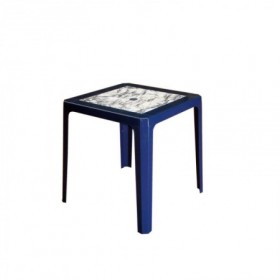 Comprar Mesa Apilable 70X70 Cm Azul Marmol 4025  Garden Life 206253 al Mejor Precio