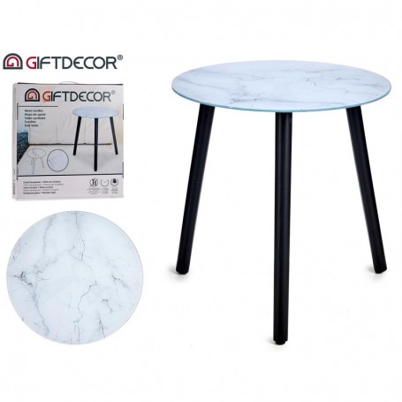 Comprar Mesa Baja Vidrio Blanco 40 Cm 79690  Giftdecor 15083 al Mejor Precio