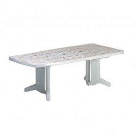 Comprar Mesa Decorada 180/230X100 Cm Blanca 4080C  Garden Life 206269 al Mejor Precio